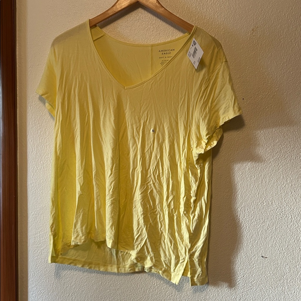 American Eagle Outfitters Soft & Sexy Yellow Top
